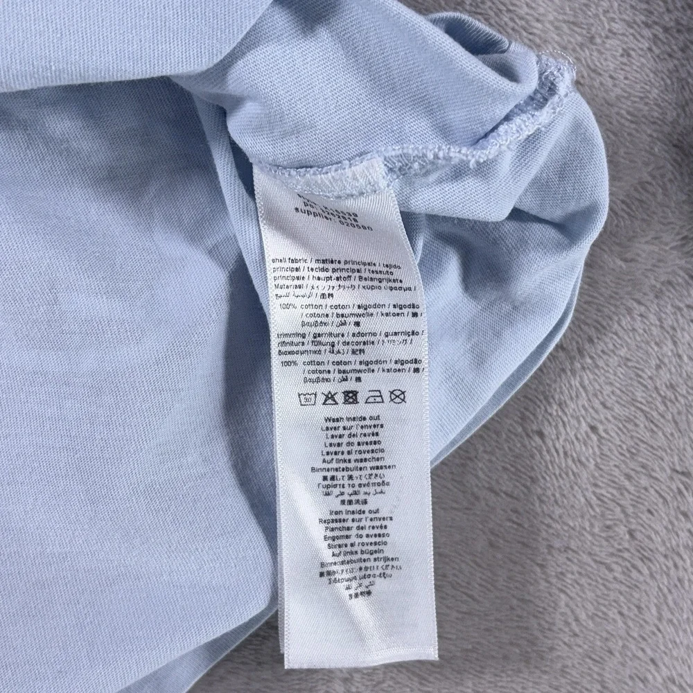 Kenzo Kids Long Sleeve Shirt Girls 12A/150 Blue Tiger Graphic Logo Designer Top